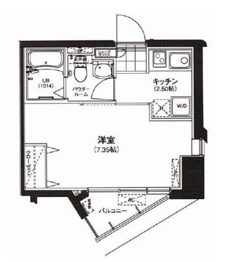 サウンドおしあげ　706号室　間取り