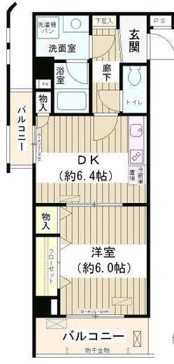 カーサミア　401号室　間取り