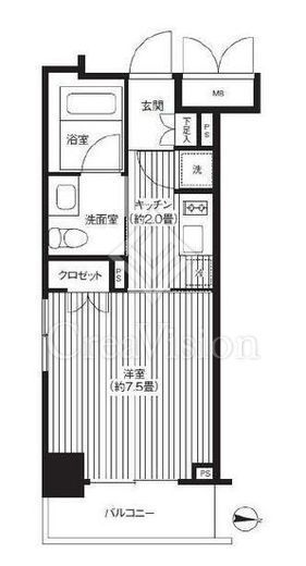 グランハイツ錦糸町　404号室　間取り