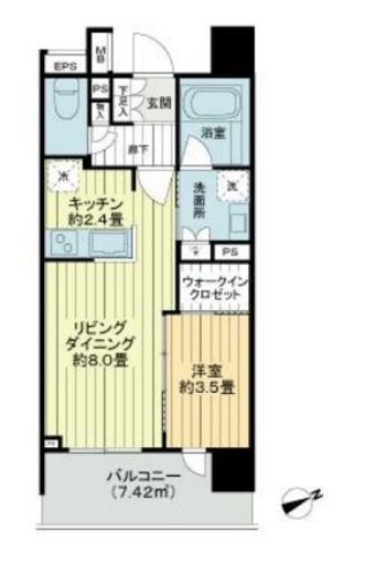 サンクタス浅草レジデンス　902号室　間取り