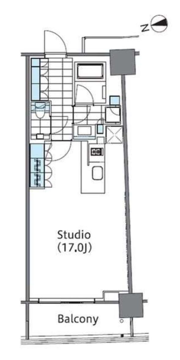 コンフォリア新宿イーストサイドタワー　510号室　間取り
