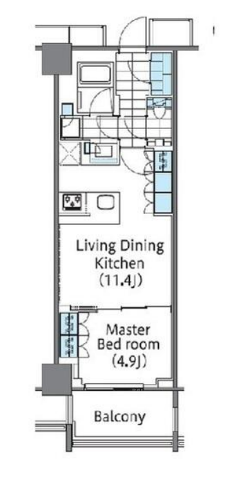 コンフォリア新宿イーストサイドタワー　320号室　間取り
