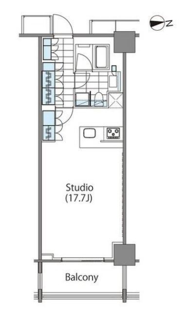 コンフォリア新宿イーストサイドタワー　621号室　間取り