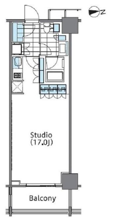 コンフォリア新宿イーストサイドタワー　1625号室　間取り
