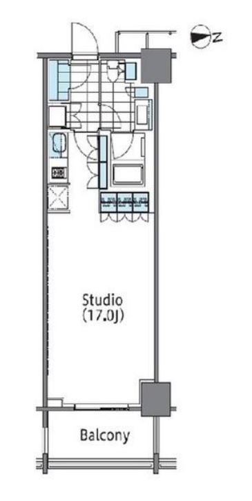 コンフォリア新宿イーストサイドタワー　1425号室　間取り