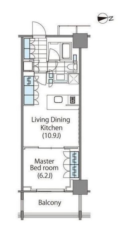コンフォリア新宿イーストサイドタワー　423号室　間取り