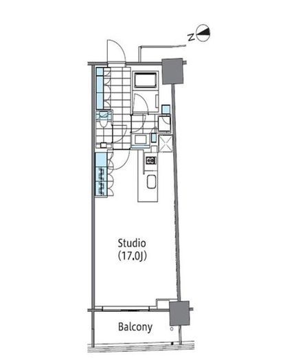 コンフォリア新宿イーストサイドタワー　1210号室　間取り