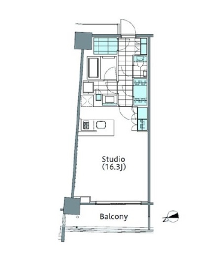 コンフォリア新宿イーストサイドタワー　207号室　間取り