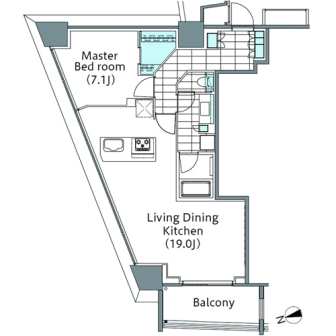 コンフォリア新宿イーストサイドタワー　2601号室　間取り