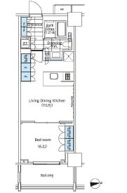 コンフォリア新宿イーストサイドタワー　623号室　間取り