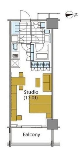 コンフォリア新宿イーストサイドタワー　925号室　間取り