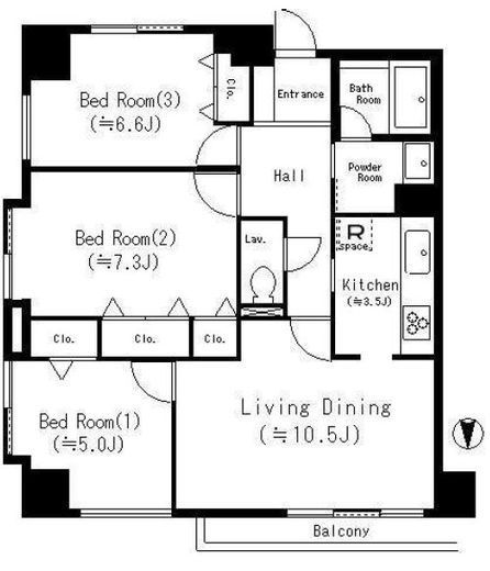 Daiwa Grace Maison 大島I　603号室　間取り