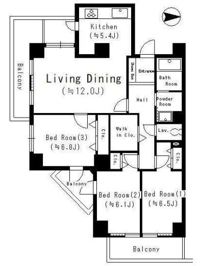 Daiwa Grace Maison 大島I　605号室　間取り