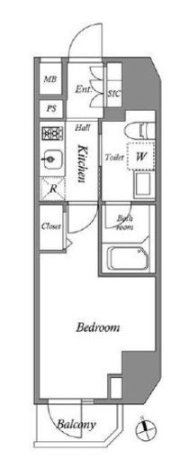 グランパセオ田原町　1001号室　間取り
