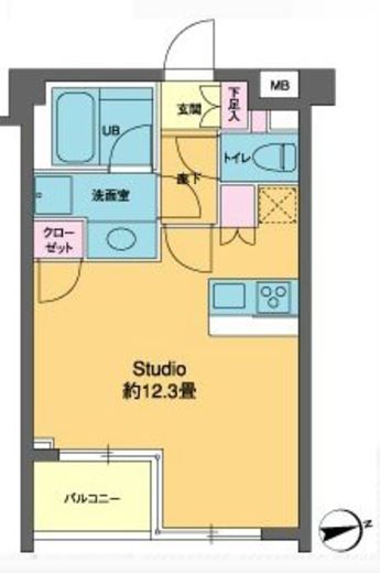 カスタリア高輪台2　306号室　間取り