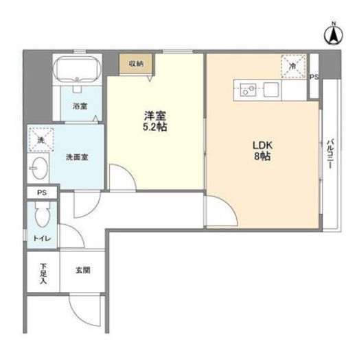 アプリーレ菊川　505号室　間取り