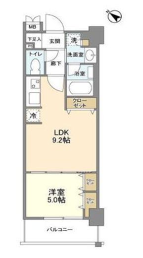 ジニア浅草　704号室　間取り