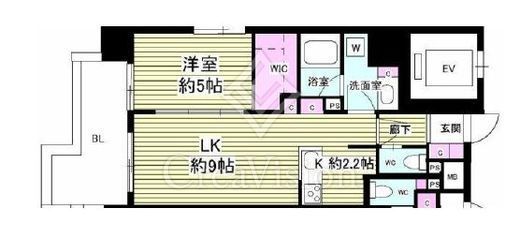 ミリアレジデンス根岸柳通　1005号室　間取り