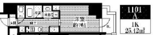 ミリアレジデンス根岸柳通　1101号室　間取り