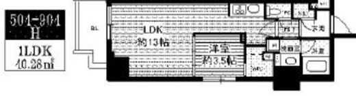 ミリアレジデンス根岸柳通　604号室　間取り