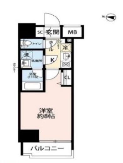 プレール・ドゥーク東雲3　1403号室　間取り