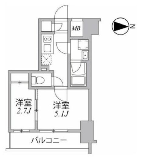 シーフォルム住吉　306号室　間取り