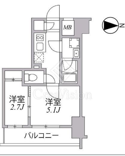シーフォルム住吉　506号室　間取り
