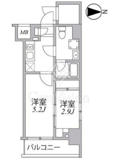 シーフォルム住吉　610号室　間取り