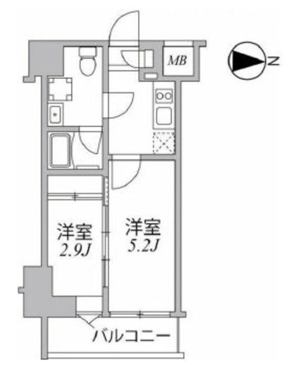 シーフォルム住吉　807号室　間取り