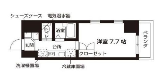 ローズウッド・ハイツ門前仲町　1107号室　間取り