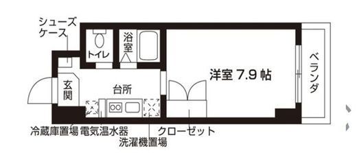 ローズウッド・ハイツ門前仲町　510号室　間取り