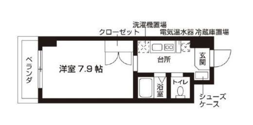 ローズウッド・ハイツ門前仲町　803号室　間取り