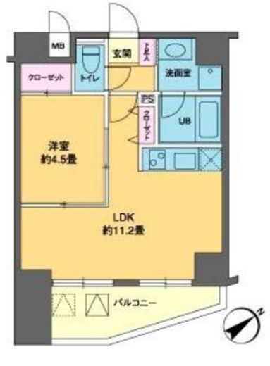 カスタリア北上野　207号室　間取り