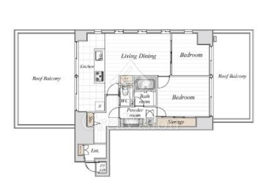 柳橋レジデンス　1106号室　間取り