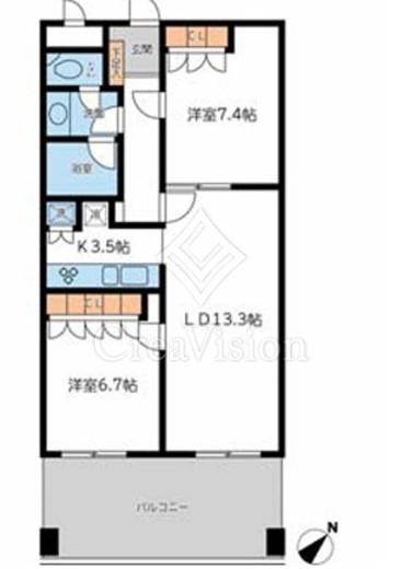 柳橋レジデンス　1103号室　間取り