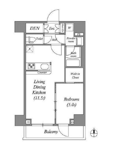ジェノヴィア本所吾妻橋スカイガーデン　410号室　間取り
