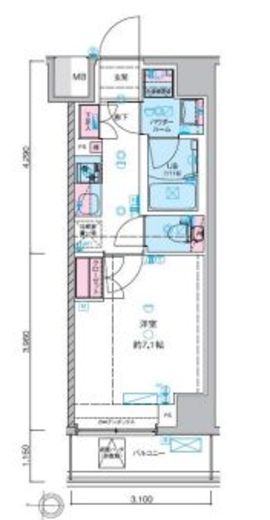 ジェノヴィア本所吾妻橋スカイガーデン　702号室　間取り