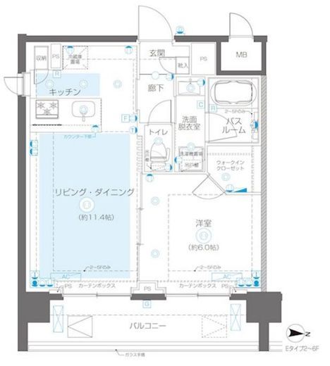 ZOOM錦糸町North　605号室　間取り