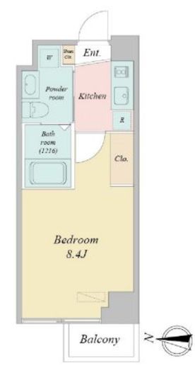 プライムアーバン両国　102号室　間取り