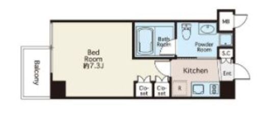 プライムアーバン両国　202号室　間取り