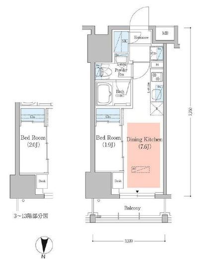 アーバネックス深川住吉III　503号室　間取り