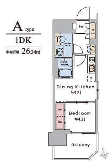 ブリリアイスト浅草橋　1104号室　間取り