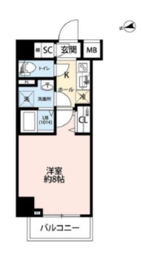 プレール・ドゥーク浅草5　803号室　間取り