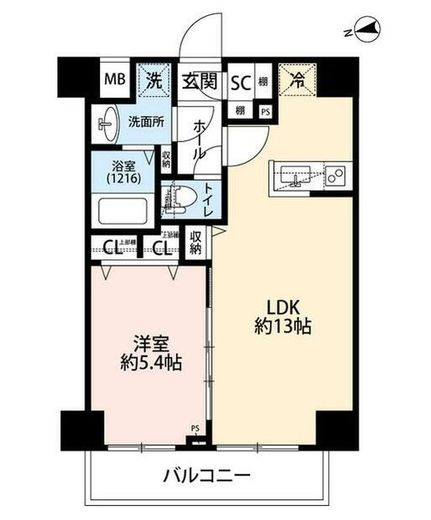 プレール・ドゥーク浅草5　901号室　間取り