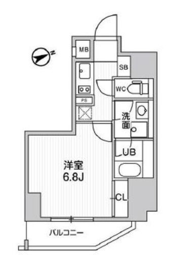 グラシアプレイス浅草橋　1101号室　間取り