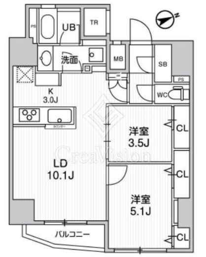 グラシアプレイス浅草橋　502号室　間取り