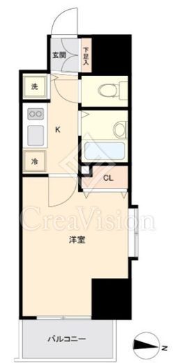 ＣＩＴＹ ＳＰＩＲＥ 両国　804号室　間取り