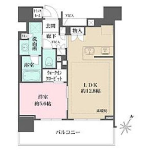 ブリリアタワー有明ミッドクロス　2902号室　間取り