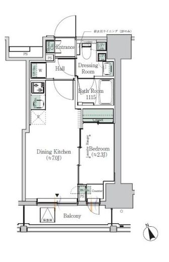 ONE ROOF RESIDENCE ASAKUSABASHI　504号室　間取り