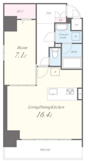 VOLGA BLDG アドグリシーヌ竜泉　1201号室　間取り